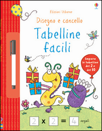 Tabelline facili. Disegno e cancello. Con gadget