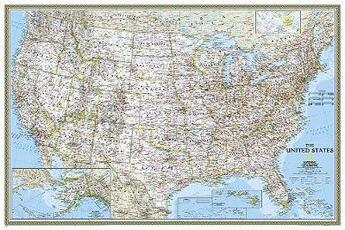 Libro in inglese United States Classic, Poster Size, Laminated: Wall Maps U.S. National Geographic Maps