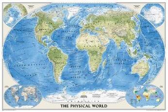 Libro in inglese The Physical World, Poster Size, Laminated: Wall Maps World National Geographic Maps