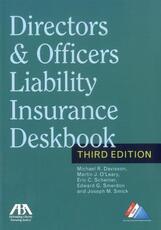 Libro in inglese Directors & Officers Liability Insurance Deskbook Michael R. Davisson Martin J. O'Leary Eric C. Scheiner