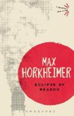 Libro in inglese Eclipse of Reason Max Horkheimer