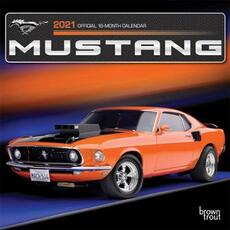 Libro in inglese Mustang 2021 Mini 7x7 Foil Browntrout