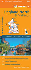 Libro in inglese Michelin Map Great Britain: England North & the Midlands 502 Michelin