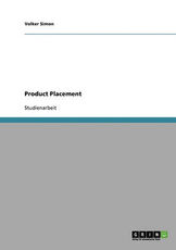 Libro in inglese Product Placement Volker Simon