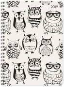 Cartoleria Agenda settimanale 2019 Alpha Edition Ladytimer con spirale. Gufi. Owls Alpha Edition