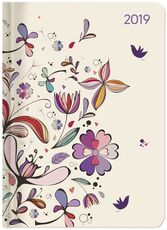 Cartoleria Agenda settimanale 2019 Alpha Edition Ladytimer. Flower Art Alpha Edition