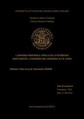 L'universo risponde il vero a chi lo interroga onestamente. L'itinerario del desiderio in C. S. Lewis