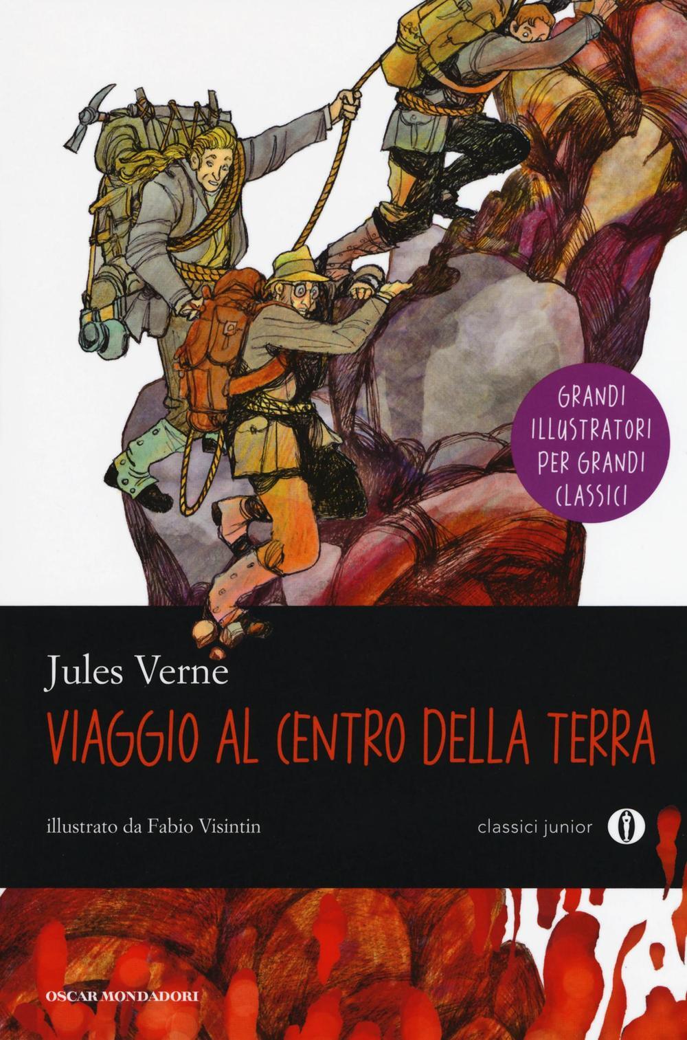 Viaggio al centro della terra Jules Verne Libro Mondadori Oscar junior classici IBS