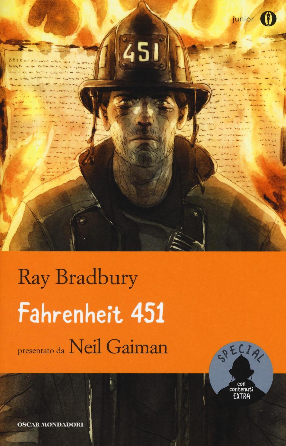 Fahrenheit 451 Ray Bradbury Libro Mondadori Oscar junior IBS