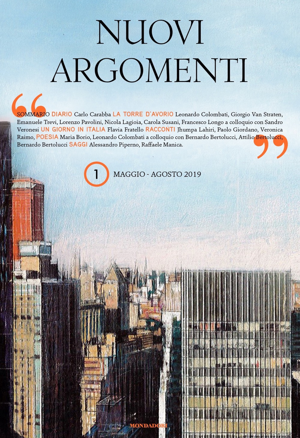 Image of Nuovi argomenti (2019). Vol. 1: Maggio-agosto.