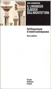 Copertina  Il linguaggio classico dell'architettura