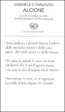 Alcione Gabriele D Annunzio Libro Einaudi Collezione Di Poesia Ibs