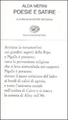 Poesie E Satire Alda Merini Libro Einaudi Collezione Di Poesia Ibs