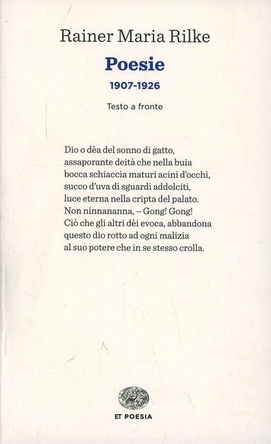 Poesie Di Natale In Tedesco.Poesie 1907 1926 Testo Tedesco A Fronte Rainer Maria Rilke Libro Einaudi Einaudi Tascabili Poesia Ibs