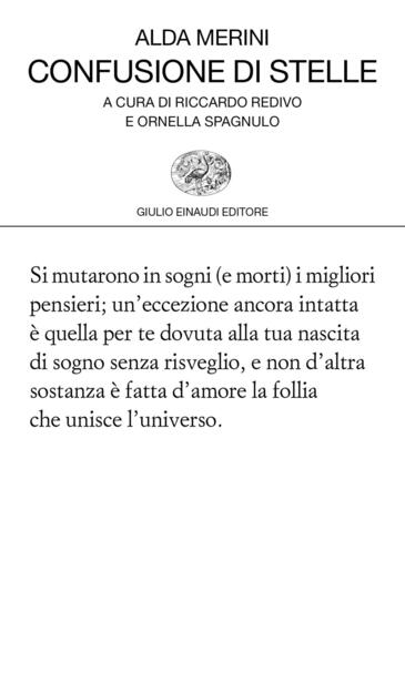 Confusione Di Stelle Alda Merini Libro Einaudi Collezione Di Poesia Ibs