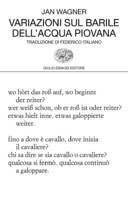 Libro Variazioni sul barile dell'acqua piovana Jan Wagner