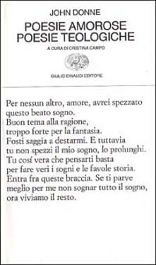 Poesie Amorose Poesie Teologiche John Donne Libro Einaudi Collezione Di Poesia Ibs