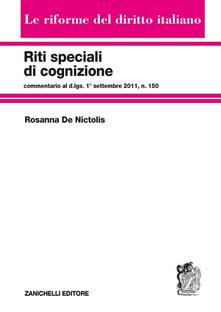 Riti speciali di cognizione. Commentario al d.lgs. 1° settembre 2011, n.150.pdf