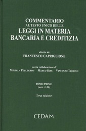 Copertina  Commentario al Testo unico delle leggi in materia bancaria e creditizia