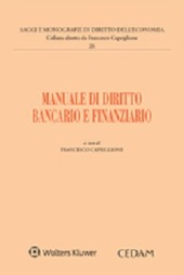 Copertina  Manuale di diritto bancario e finanziario