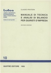 Copertina  Manuale di tecnica e analisi di bilancio per giuristi d'impresa