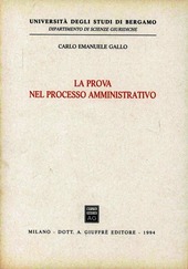 Copertina  La prova nel processo amministrativo