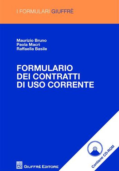 Image of Formulario dei contratti di uso corrente. Con CD-ROM