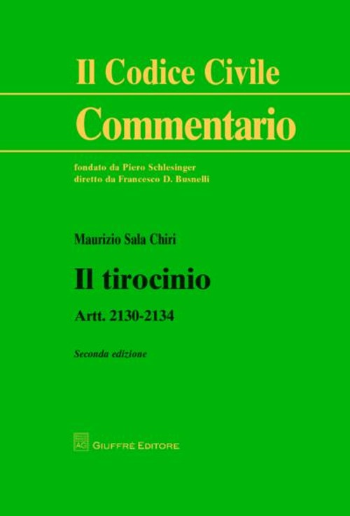 Image of Il tirocinio. Artt. 2130-2134