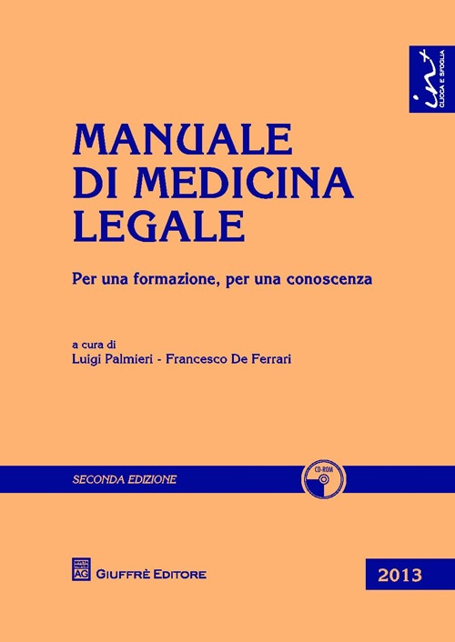 Image of Manuale di medicina legale. Per una formazione, per una conoscenza. Con CD-ROM