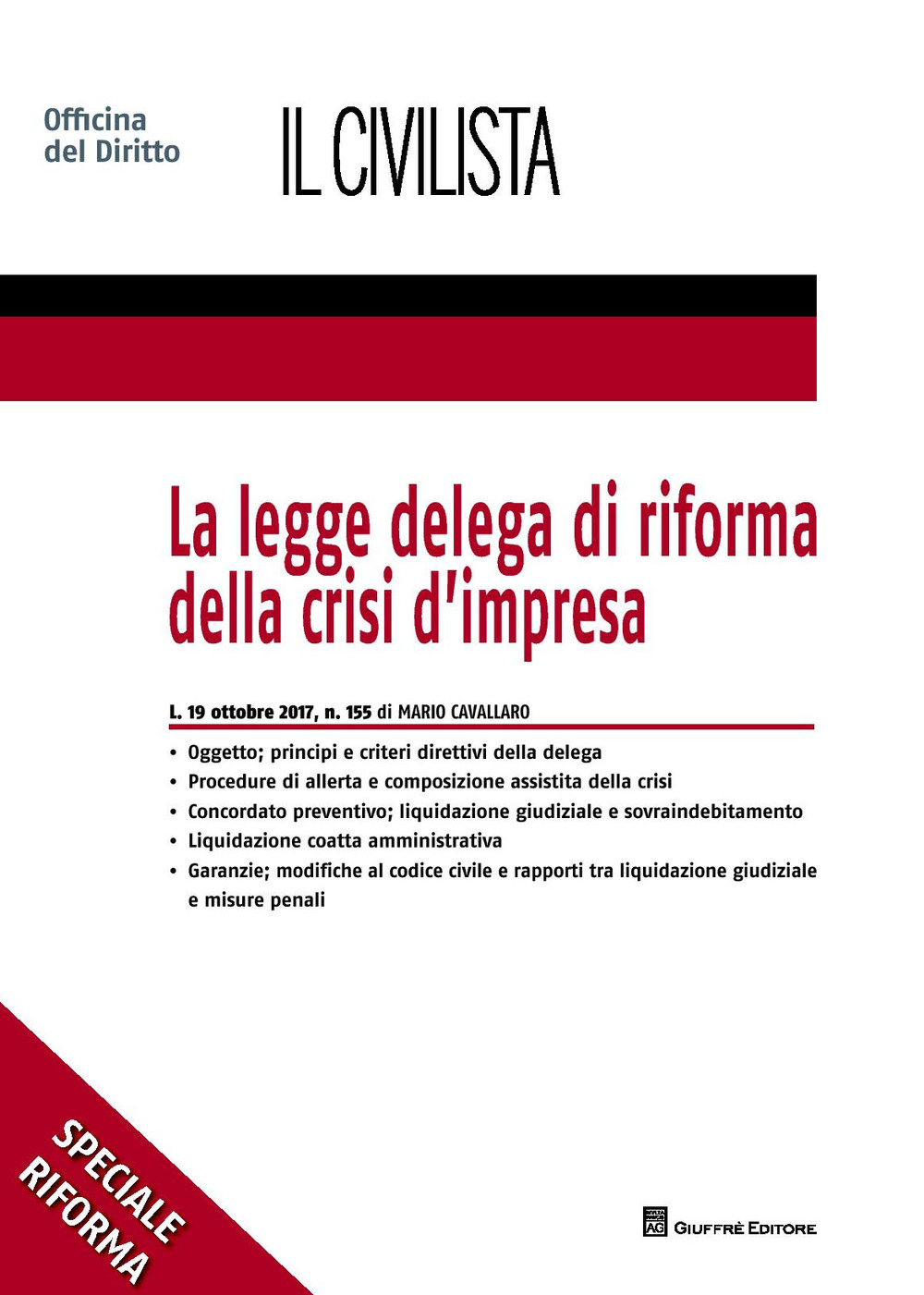 Image of La legge delega di riforma della crisi d'impresa