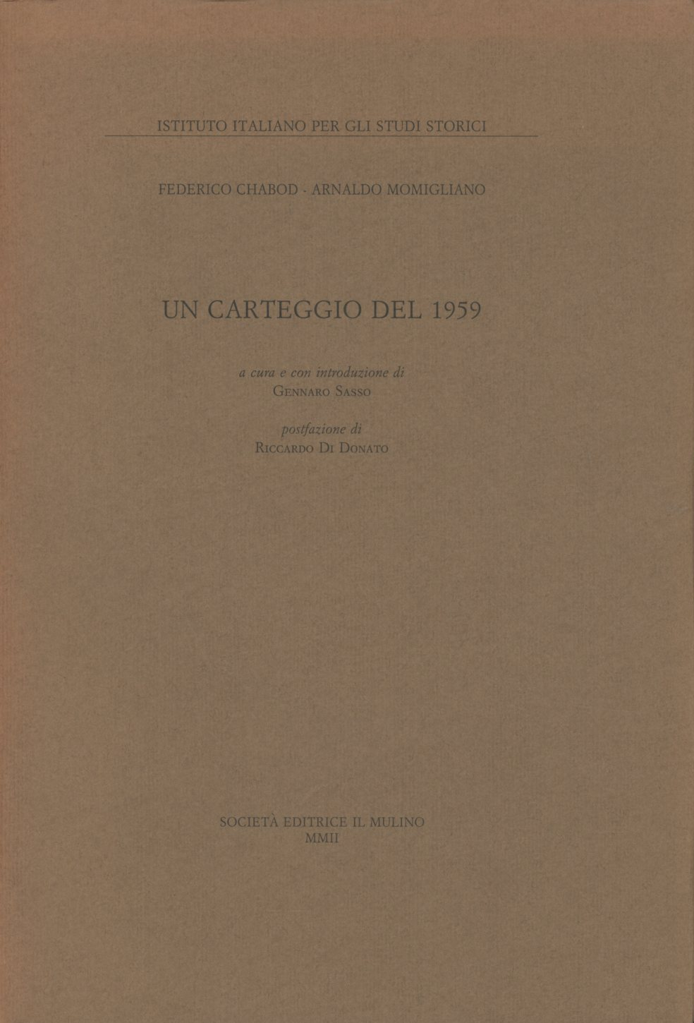 Un carteggio del 1959