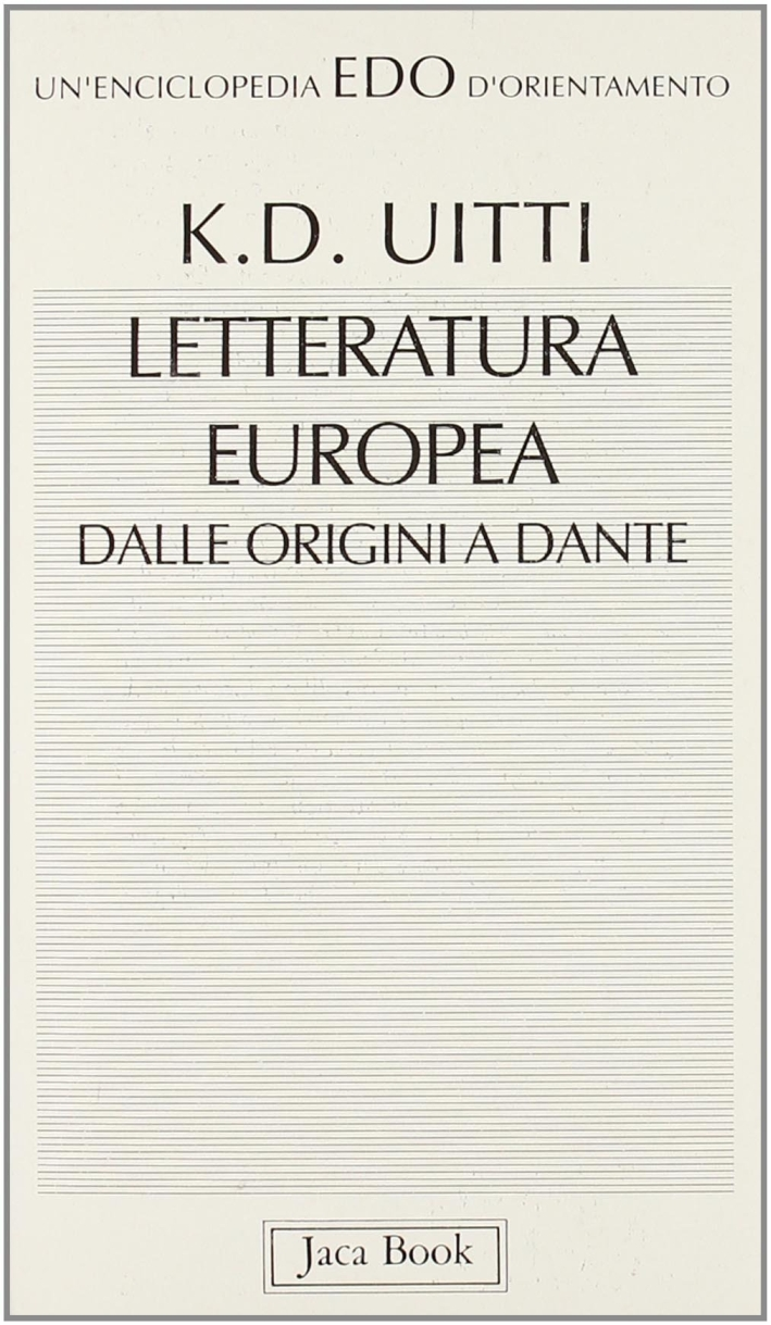Image of Letteratura europea dalle origini a Dante