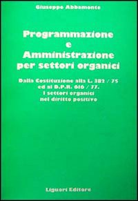 Programmazione e amministrazione per settori organici