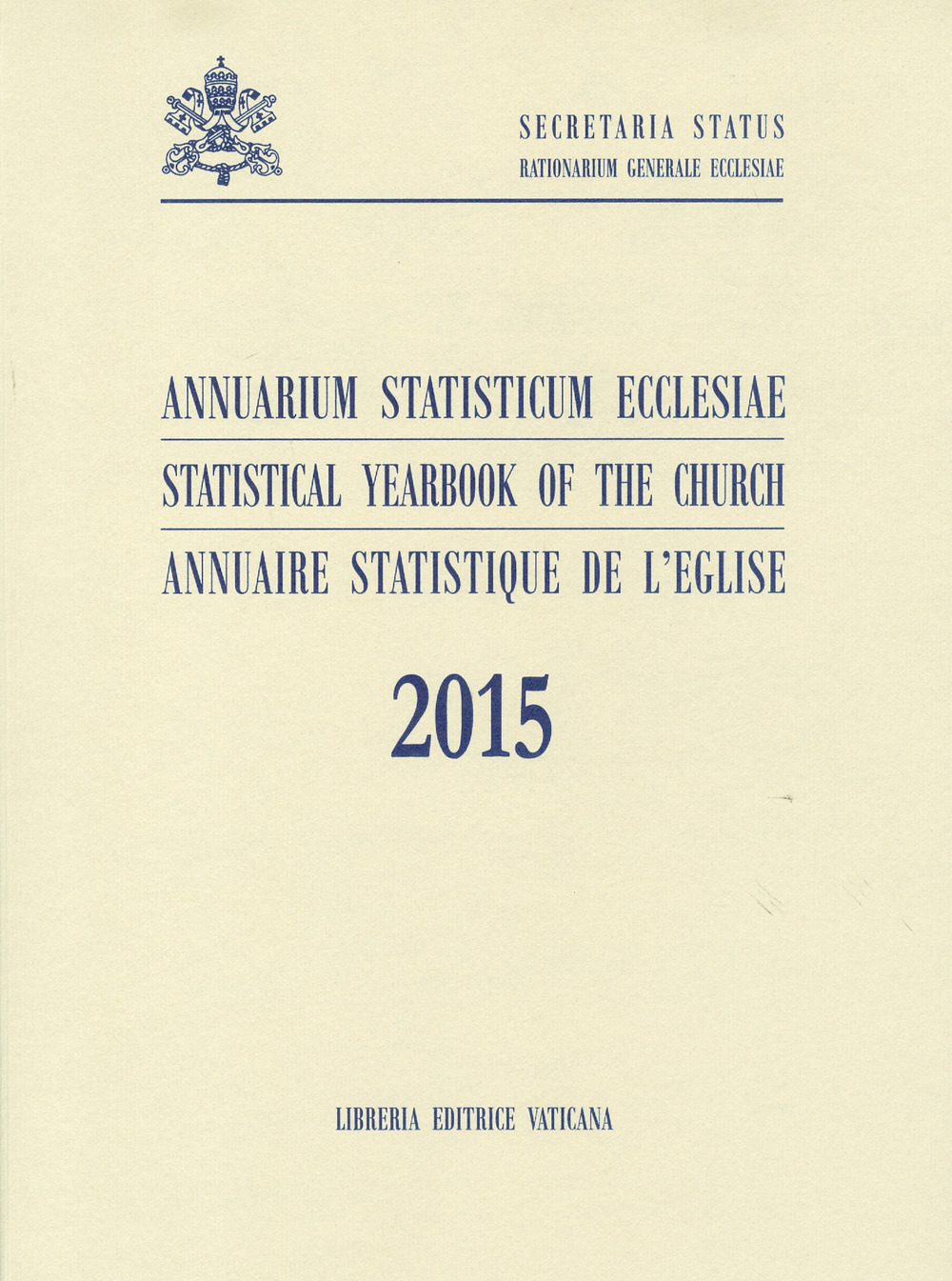 Image of Annuarium statisticum Ecclesiae (2015). Ediz. multilingue