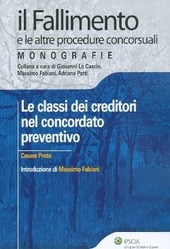 Copertina  Le classi dei creditori nel concordato preventivo