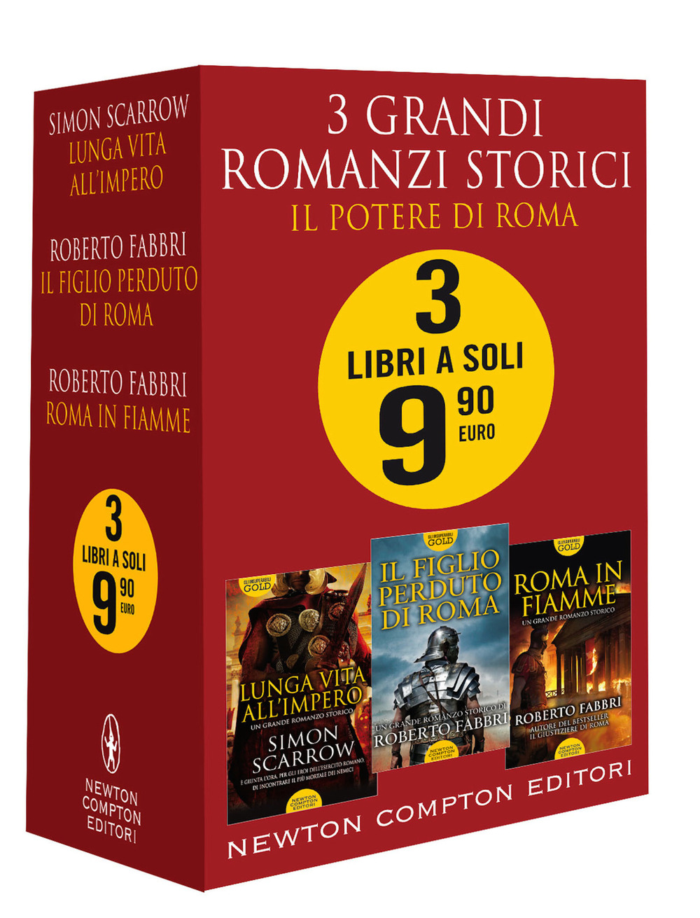 Image of 3 grandi romanzi storici. Il potere di Roma: Roma in fiamme-Il figlio perduto di Roma-Lunga vita all'impero