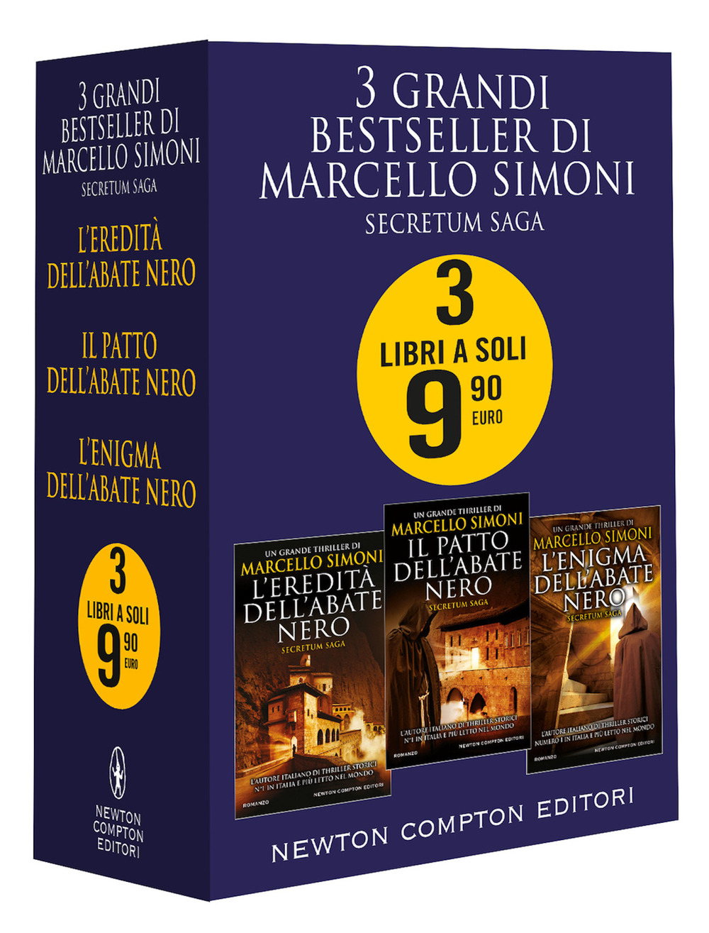 Image of 3 grandi bestseller di Marcello Simoni. Secretum Saga: L'eredità dell'abate nero-Il patto dell'abate nero-L'enigma dell'abate nero