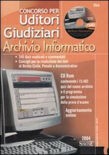 Concorso per uditori giudiziari. Archivio informatico. Con CD-ROM.pdf