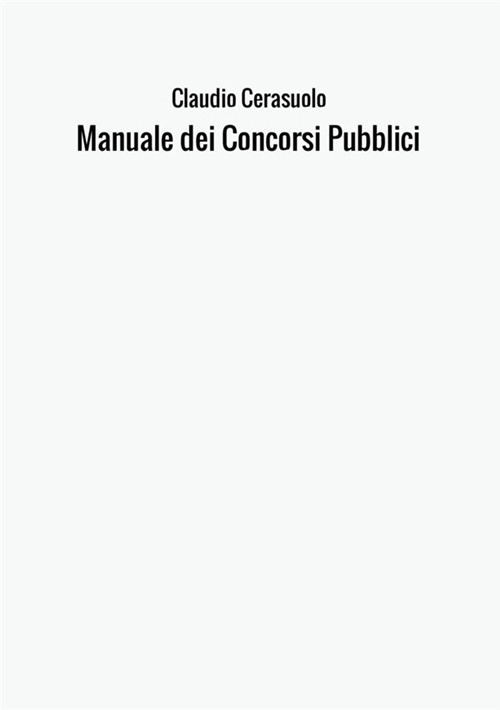 Image of Manuale dei concorsi pubblici