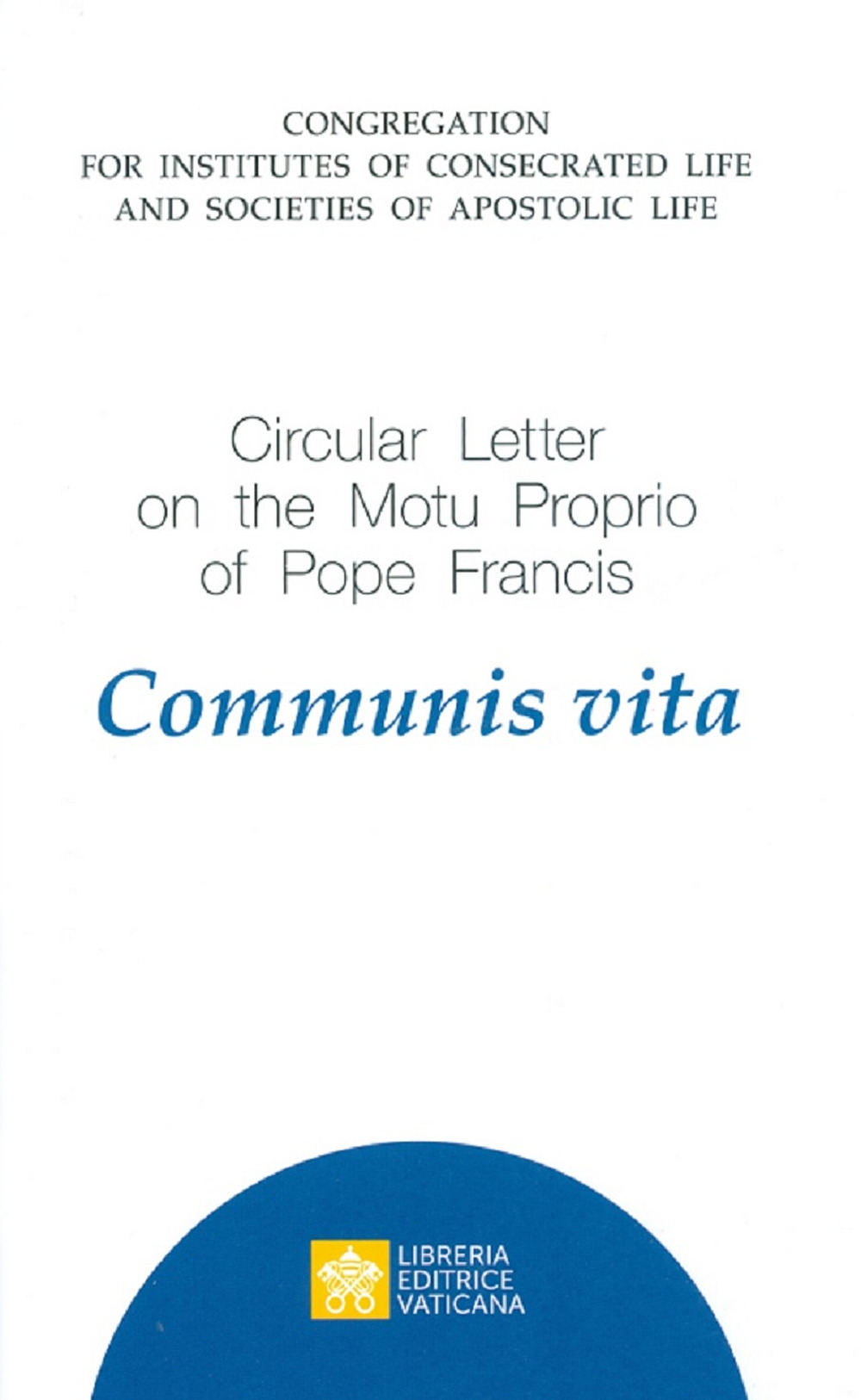 Image of Circular Letter on the Motu Proprio of Pope Francis