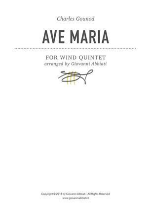 Charles Gounod Ave Maria For Wind Quintet Abbiati Giovanni Ebook In Inglese Pdf Ibs