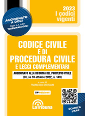 Copertina  Codice civile e di procedura civile e leggi complementari