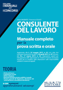 Consulente del lavoro. Manuale completo per la prova scritta e orale.pdf