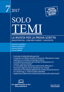 Solo temi. La rivista per la prova scritta (magistratura-concorsi pubblici-università) (2017). Con Contenuto digitale (fornito elettronicamente). Vol. 7.pdf