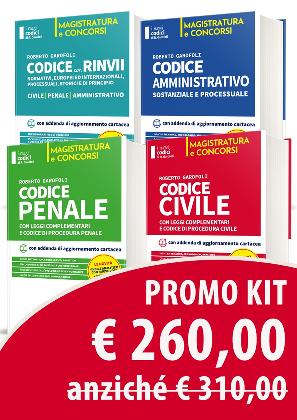 Image of Kit 4 Codici. Codice civile-Codice penale-Codice amministrativo-Codice dei rinvii