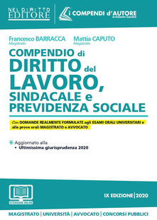 Compendio di diritto del lavoro, sindacale e della previdenza sociale. Con aggiornamento online.pdf