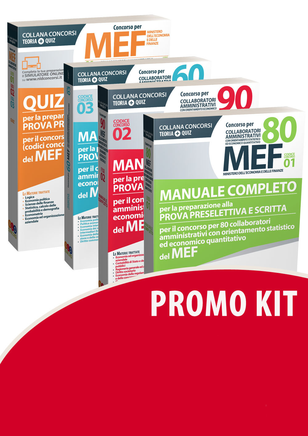 Image of Concorso per 60-80-90 collaboratori MEF. Manuale completo per la preparazione alla prova preselettiva e scritta per il concorso (codici concorso 01, 02, 03) del MEF-Quiz