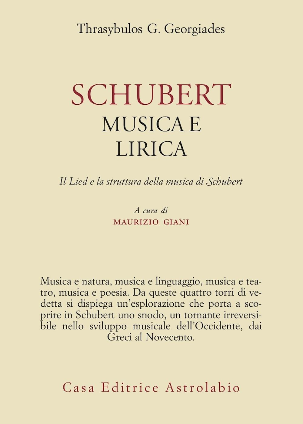 Image of Schubert. Musica e lirica. Il Lied e la struttura della musica di Schubert