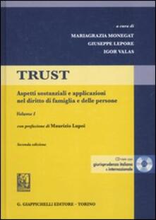 Trust. Con CD-ROM. Vol. 1: Aspetti sostanziali e applicazioni nel diritto di famiglia e delle persone..pdf