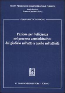 L azione per lefficienza nel processo amministrativo: dal giudizio sullatto a quello sullattività.pdf